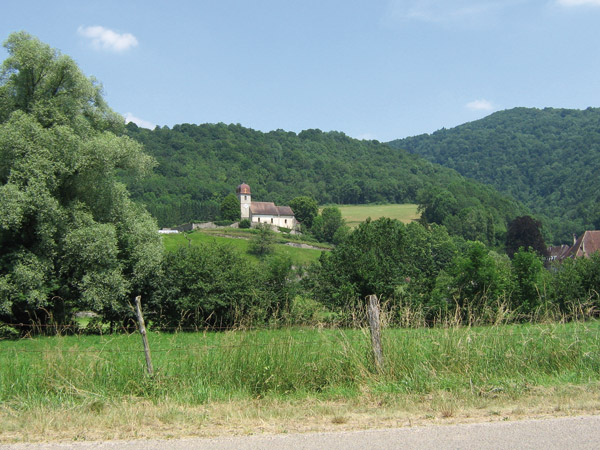 Vaufrey (25190) , Canton de Vaufrey, Le Doubs, La route des communes